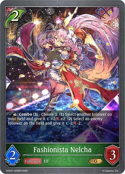 Fashionista Nelcha - SDD01: Showdown Deck: Forestcraft Shadowverse spoiler