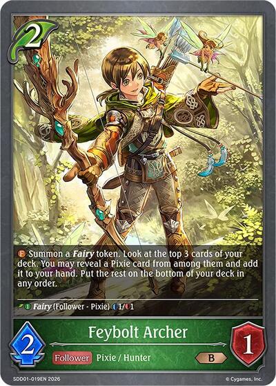 Feybolt Archer - SDD01: Showdown Deck: Forestcraft Shadowverse spoiler
