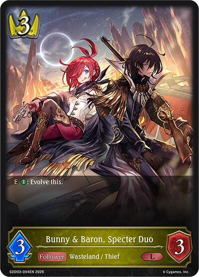 Bunny & Baron, Specter Duo - SDD02: Showdown Deck: Swordcraft Shadowverse spoiler