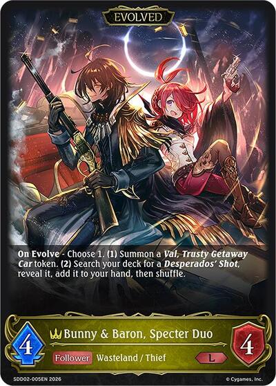 Bunny & Baron, Specter Duo (Evolved) - SDD02: Showdown Deck: Swordcraft Shadowverse spoiler