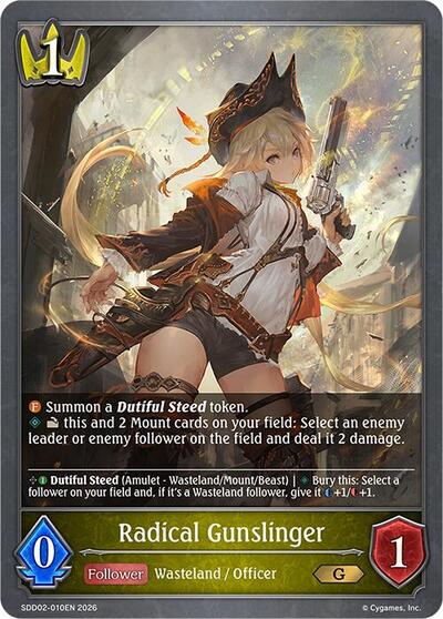 Radical Gunslinger - SDD02: Showdown Deck: Swordcraft Shadowverse spoiler