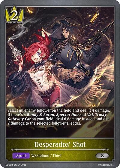Desperados' Shot - SDD02: Showdown Deck: Swordcraft Shadowverse spoiler