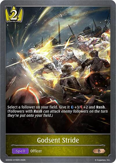 Godsent Stride - SDD02: Showdown Deck: Swordcraft Shadowverse spoiler