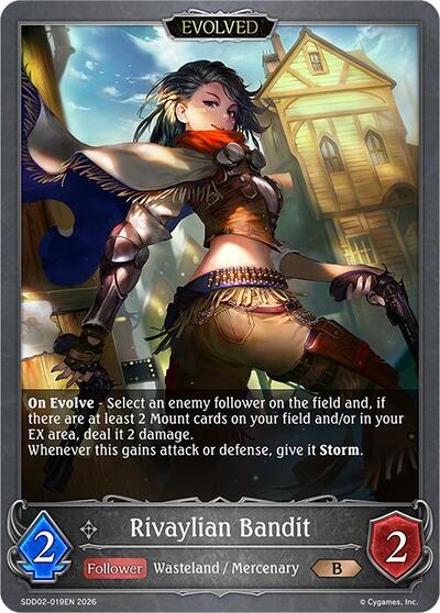 Rivaylian Bandit (Evolved) - SDD02: Showdown Deck: Swordcraft Shadowverse spoiler