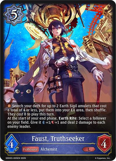 Faust, Truthseeker - SDD03: Showdown Deck: Runecraft Shadowverse spoiler