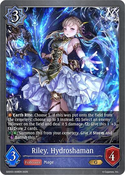 Riley, Hydroshaman - SDD03: Showdown Deck: Runecraft Shadowverse spoiler