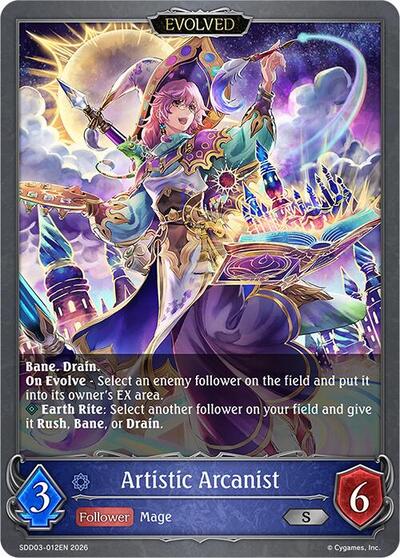 Artistic Arcanist (Evolved) - SDD03: Showdown Deck: Runecraft Shadowverse spoiler