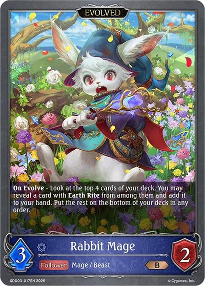 Rabbit Mage (Evolved) - SDD03: Showdown Deck: Runecraft Shadowverse spoiler