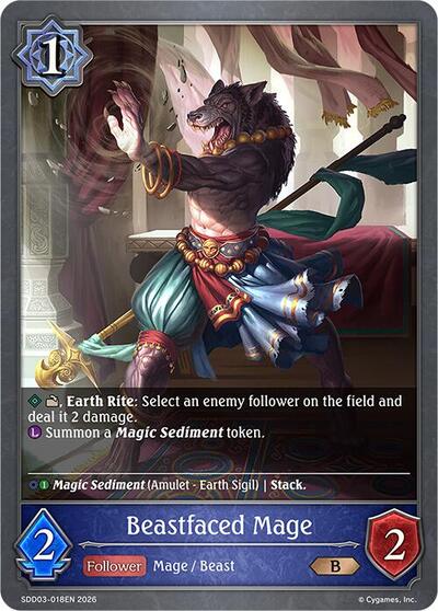 Beastfaced Mage - SDD03: Showdown Deck: Runecraft Shadowverse spoiler