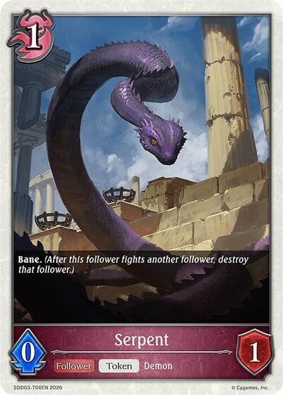 Serpent - SDD03: Showdown Deck: Runecraft Shadowverse spoiler
