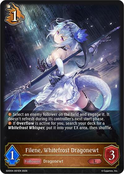 Filene, Whitefrost Dragonewt - SDD04: Showdown Deck: Dragoncraft Shadowverse spoiler