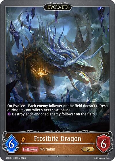 Frostbite Dragon (Evolved) - SDD04: Showdown Deck: Dragoncraft Shadowverse spoiler