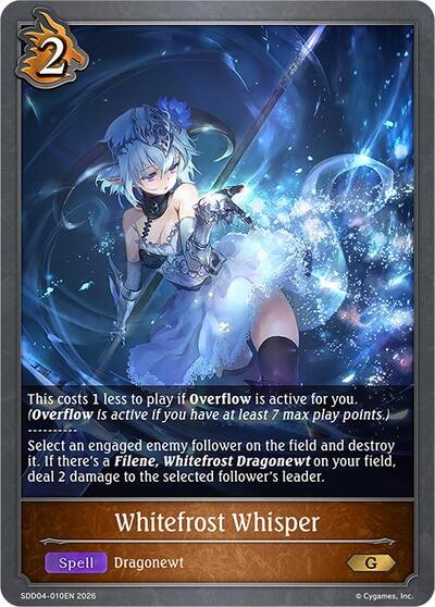 Whitefrost Whisper - SDD04: Showdown Deck: Dragoncraft Shadowverse spoiler