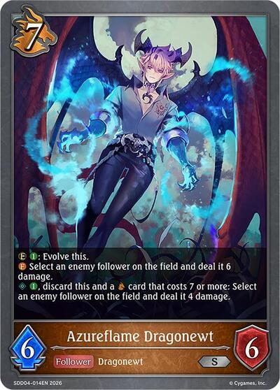 Azureflame Dragonewt - SDD04: Showdown Deck: Dragoncraft Shadowverse spoiler