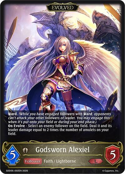 Godsworn Alexiel (Evolved) - SDD06: Showdown Deck: Havencraft Shadowverse spoiler