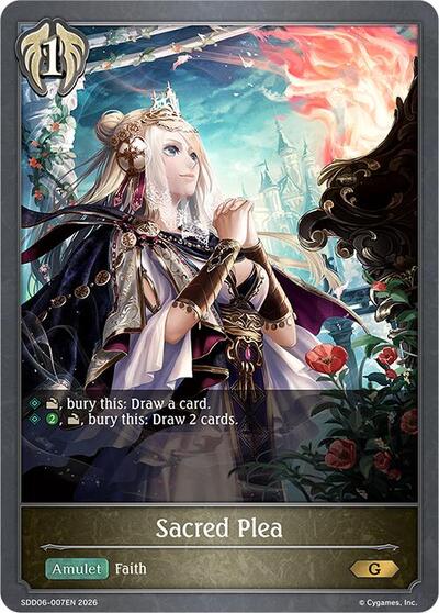 Sacred Plea - SDD06: Showdown Deck: Havencraft Shadowverse spoiler