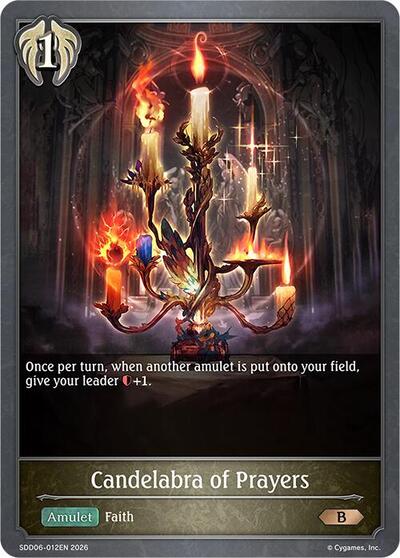 Candelabra of Prayers - SDD06: Showdown Deck: Havencraft Shadowverse spoiler