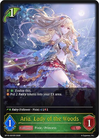 Aria, Lady of the Woods - BP16: New World Genesis Shadowverse spoiler