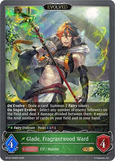 Glade, Fragrantwood Ward (Evolved) - BP16: New World Genesis Shadowverse spoiler