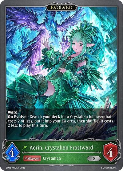 Aerin, Crystalian Frostward (Evolved) - BP16: New World Genesis Shadowverse spoiler