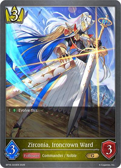 Zirconia, Ironcrown Ward - BP16: New World Genesis Shadowverse spoiler