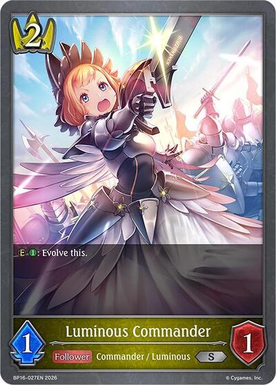 Luminous Commander - BP16: New World Genesis Shadowverse spoiler