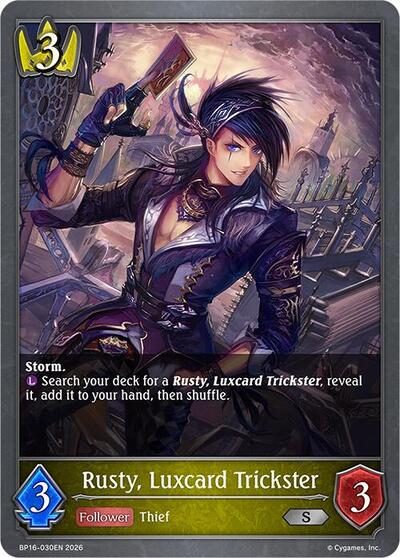 Rusty, Luxcard Trickster - BP16: New World Genesis Shadowverse spoiler