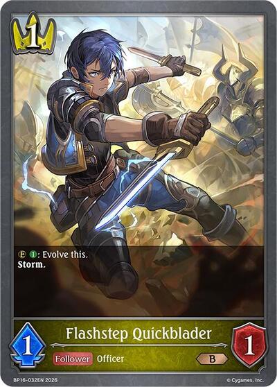 Flashstep Quickblader - BP16: New World Genesis Shadowverse spoiler