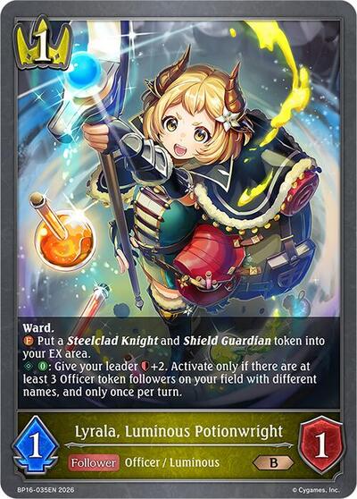 Lyrala, Luminous Potionwright - BP16: New World Genesis Shadowverse spoiler