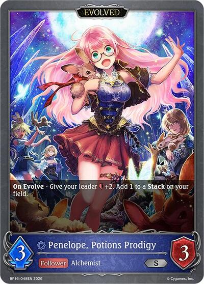 Penelope, Potions Prodigy (Evolved) - BP16: New World Genesis Shadowverse spoiler