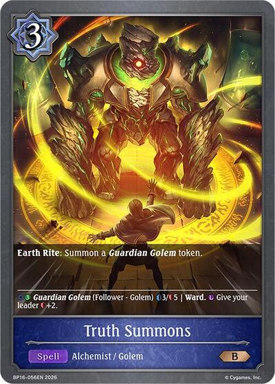 Truth Summons - BP16: New World Genesis Shadowverse spoiler