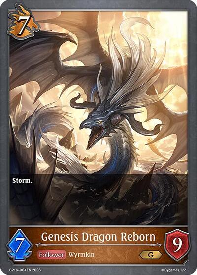 Genesis Dragon Reborn - BP16: New World Genesis Shadowverse spoiler