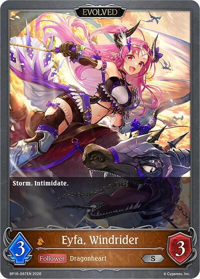 Eyfa, Windrider (Evolved) - BP16: New World Genesis Shadowverse spoiler
