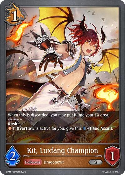 Kit, Luxfang Champion - BP16: New World Genesis Shadowverse spoiler