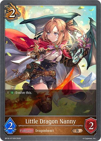 Little Dragon Nanny - BP16: New World Genesis Shadowverse spoiler
