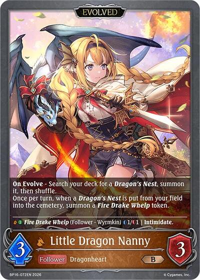 Little Dragon Nanny (Evolved) - BP16: New World Genesis Shadowverse spoiler