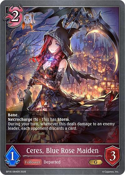 Ceres, Blue Rose Maiden - BP16: New World Genesis Shadowverse spoiler