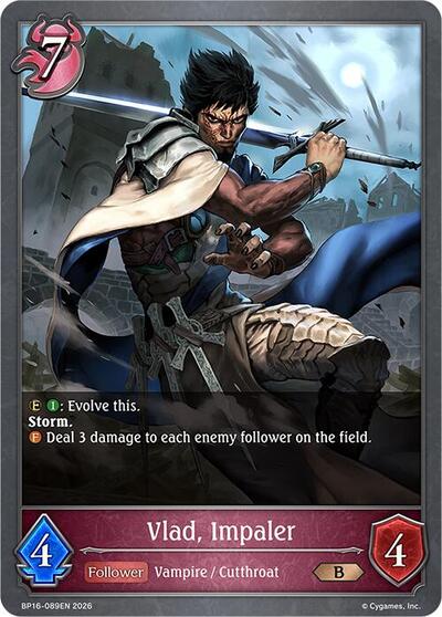 Vlad, Impaler - BP16: New World Genesis Shadowverse spoiler