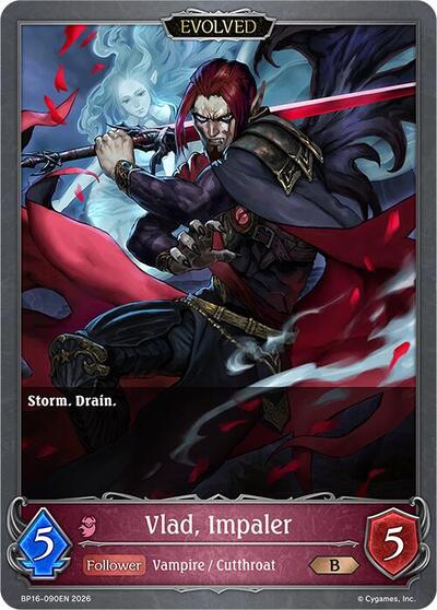 Vlad, Impaler (Evolved) - BP16: New World Genesis Shadowverse spoiler
