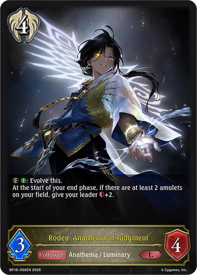 Rodeo, Anathema of Judgment - BP16: New World Genesis Shadowverse spoiler
