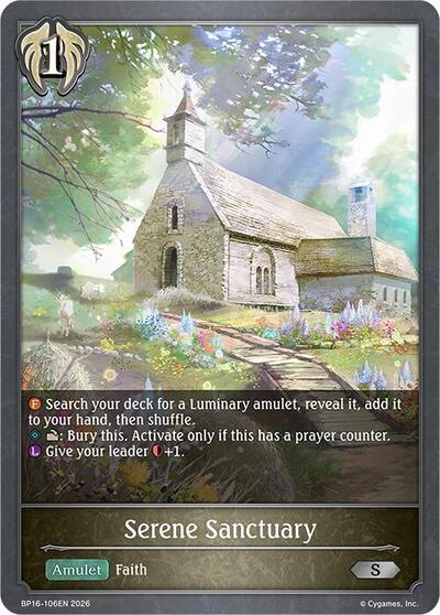 Serene Sanctuary - BP16: New World Genesis Shadowverse spoiler