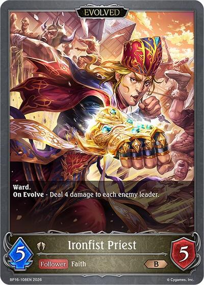Ironfist Priest (Evolved) - BP16: New World Genesis Shadowverse spoiler