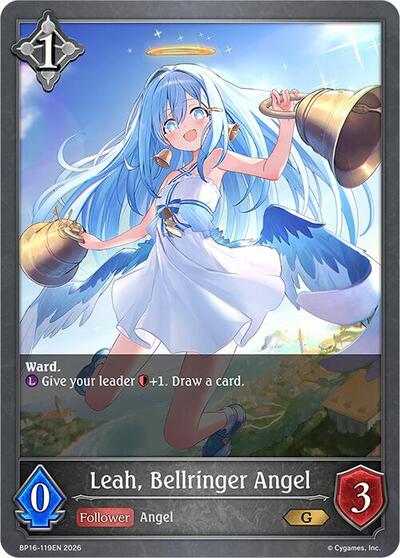 Leah, Bellringer Angel - BP16: New World Genesis Shadowverse spoiler