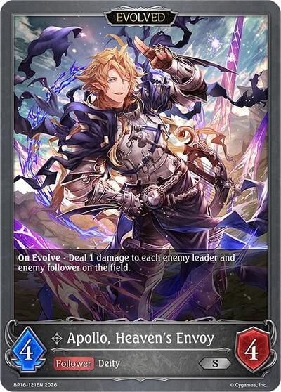 Apollo, Heaven's Envoy (Evolved) - BP16: New World Genesis Shadowverse spoiler