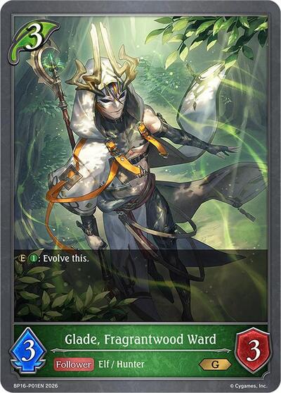 Glade, Fragrantwood Ward - P01 (Foil) - BP16: New World Genesis Shadowverse spoiler