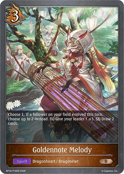 Goldennote Melody - P16 (Foil) - BP16: New World Genesis Shadowverse spoiler
