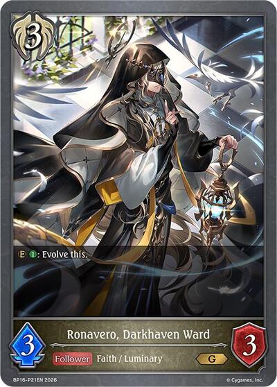 Ronavero, Darkhaven Ward - P21 (Foil) - BP16: New World Genesis Shadowverse spoiler