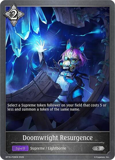 Doomwright Resurgence - P28 (Foil) - BP16: New World Genesis Shadowverse spoiler