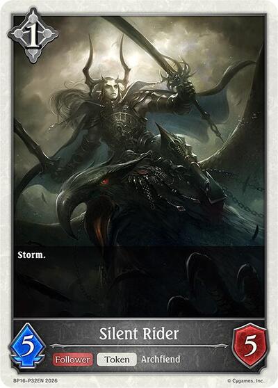 Silent Rider - P32 (Foil) - BP16: New World Genesis Shadowverse spoiler