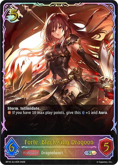 Forte, Blackwing Dragoon (SL) - BP16: New World Genesis Shadowverse spoiler